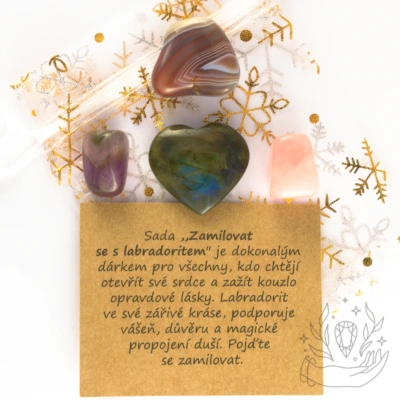 Zamilovat se - harmonizační sada lásková se srdcem labradoritu
